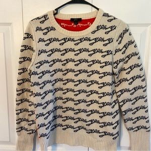 J Crew Yes No Sweater